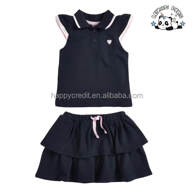 LEZONKIDS - Wholesale custom children's clothing summer new girls skirt suit